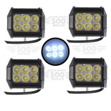 4 Faros Auxiliares Led Dually Spot 18w 12v Luz Niebla Estrob