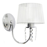 Lampara Aplique Pared Cairel Led Luz Pantalla Tela Vintage