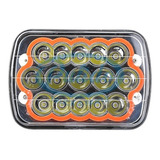 Unidad Faro 5x7  Qsp 15 Led C/aro Ambar No.15101