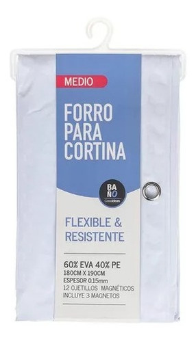 Forro Cortina Peva Texturizada Para Baño Resistente Flexible