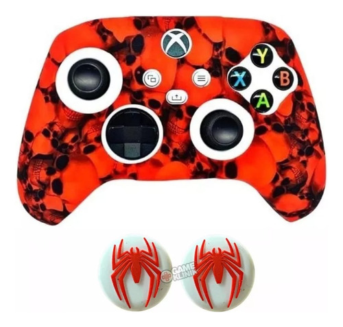 Funda Protector Control Xbox Series S X Spiderman + Gomas 01