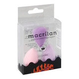 Kit Ej1-31 Com 3 Mini Esponjas Para Maquiagem Macrilan Roxo