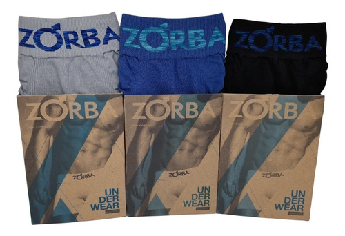 Pack X 3 Boxer De Hombre Lisos Zorba Art. 130