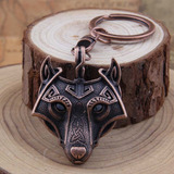 Llavero Lobo Nórdico Vikingo Talismán Amuleto Para Hombre