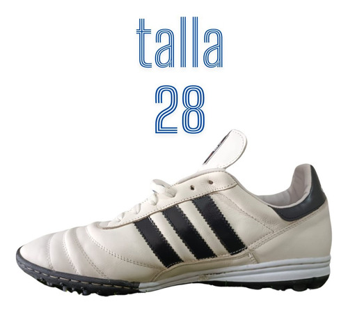 Tenis Suela Turf Mod. Copa En Piel  Blanco Talla 28