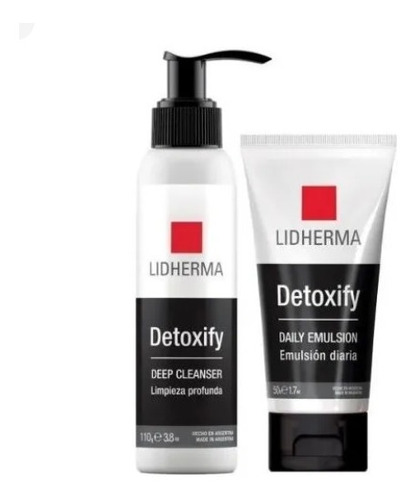 Crema Detoxify Daily Emulsión+ Deep Cleanser Gel Lidherma