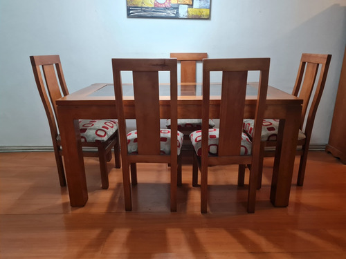 Mesa Comedor Madera 160x90x80 (+ 5 Sillas De Regalo) 