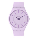 Reloj Swatch Mujer The May Collection La La Lila Ss08v107 Color De La Malla Púrpura Color Del Bisel Púrpura Color Del Fondo Púrpura