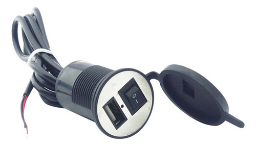 Cargador Usb 5 Voltio Para Motos Con Interruptor 2 Amper