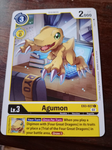 Agumon - Draconic Roar (ex03)-carta Digimon Bandai