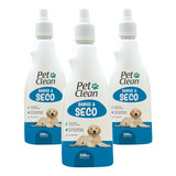 Kit 3 Banho A Seco Para Cães E Gatos Pet Clean 500 Ml