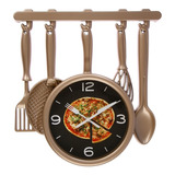 Reloj Pared 30x32cms Cocina Decorativo Utensilios Decora