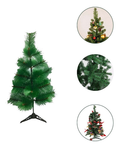 Arvore De Natal Mesa Pequena Pinheiro 60cm 25 Galhos Enfeite