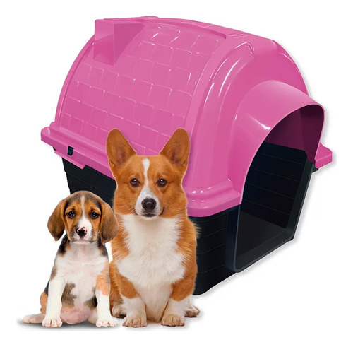 Casinha Pet Raças Pequenas E Médias N3 Iglu Cachorro - Rosa