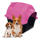 Casinha Pet Iglu Cães Médio/grande Furacaopet Personalizada Cor Rosa