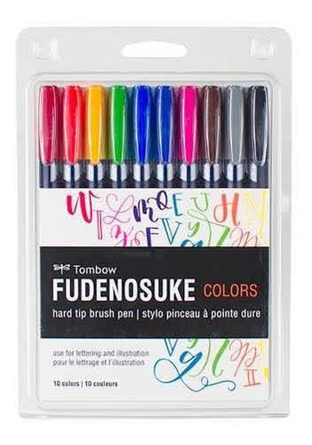 Tombow Fudenosuke Brush Punta Pincel Fina 10 Piezas