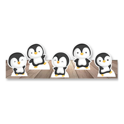 Kit Decoração Festa 5 Displays De Mesa Pinguim Cute