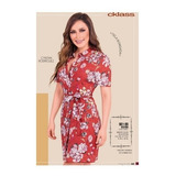 Vestido  Cklass 981-89 Multicol Bordado Outlet/saldos Mchn