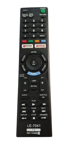 Controle Remoto Tv Sony Bravia Rmt-tx300b C\ Netflix Youtube