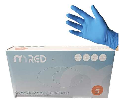 Guantes De Nitrilo Azul Dedos Texturizados (caja De 100 Uds)