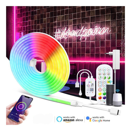 Tira De Luz De Neón Led Flexible Rgb 12 V