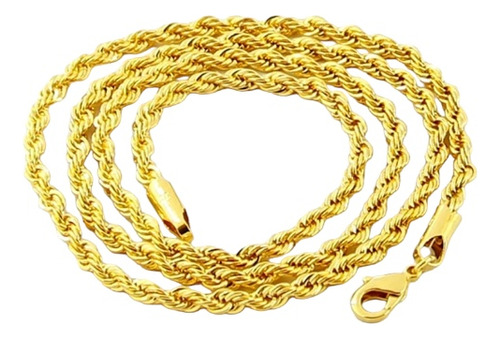 Collar 55cm Chapada Con Oro De Pureza 24k