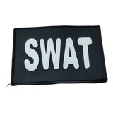 Parche Insignia Pvc Equipo Swat Fondo Negro Ltactico Full