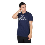 Remera Kappa Logo Syaro Hombre En Azul | Moov