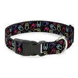 Collar De Gato Breakaway Owl Sketch Negro Multicolor 8 A 12 