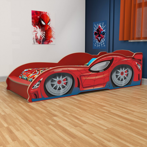 Cama Infantil Hombre Araña 1,40 Mts Cama Auto Cama Spiderman