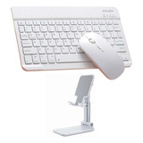 Juego De Soporte Plegable + Teclado Y Mouse Bluetooth