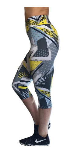 5 Conjuntos De Capri Lycra 70 Den Sublimado + Top Talles 1/5