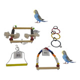 Kit Brinquedo Aves Periquito, Calopsita  Bt22, 2, 4, Argola