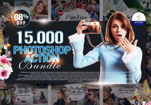 15000 Acciones Para Photoshop Increible Coleccion 2020