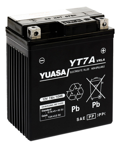 Bateria Moto Yuasa Ytx7l-bs = Yt7a Compatibles . Yuasa Yt7a