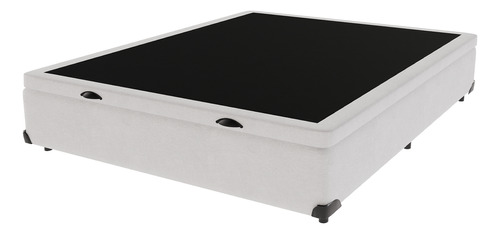 Base Box Baú Viúvo Branco De Madeira 128cm Kazamix