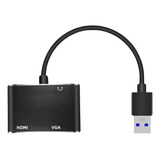 Cabo Adaptador Usb 3.0 Para Hdmi Vga Video Audio 1080p