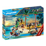Playmobil Isla Del Tesoro Con Pirata Esqueleto Bote #70962