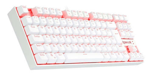 Teclado Redragon Kumara K552w White Switch Blue Led Vermelho