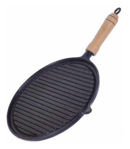 Chapa P/ Fogão Churrasco Grill Ferro Fundido Redonda 22cm