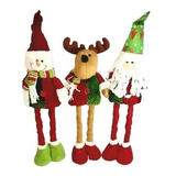 Pack 3 Monos Muñeco Navideños Patas Largas 65cm