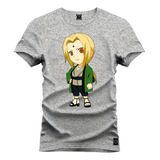 Camiseta Plus Size Estampada Menininha Naruto