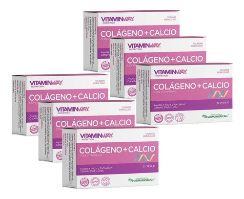 Colageno Hidrolizado + Calcio X6 - 180 Capsulas