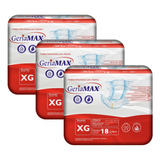 Kit 3 Fraldas Geríatrica Geriamax Xg Com 18un