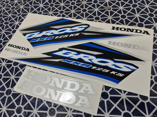 Kit Calcos  Honda Nxr 125 Ks Bros Azul Excelentes  Envios!!!
