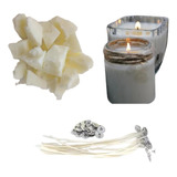 Combo / Velas: Cera De Soja 1 Kg  , 10mt Pabilo, 2 Esencias 