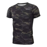 Polera Tactica Militar Esdy Deportes Spandex Multicam Black