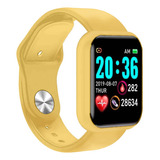 Reloj Inteligente Deportivo Y68 Smartwatch Bluetooth Caja Amarillo