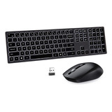 Mouse Y Teclado Con Retroiluminacion De Pc | Gris Espacial