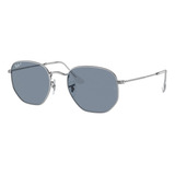 Ray Ban Rb3548n 003/02 Hexagonal Gris Plata Polarizado